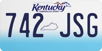 KY license plate 742JSG