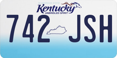 KY license plate 742JSH