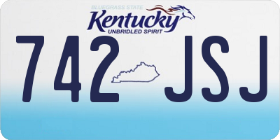 KY license plate 742JSJ