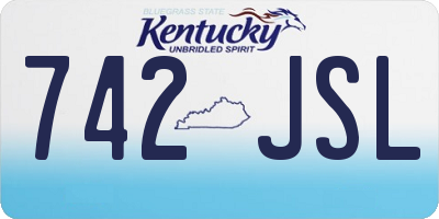 KY license plate 742JSL