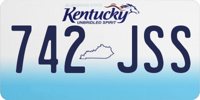 KY license plate 742JSS
