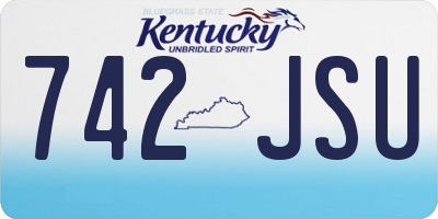 KY license plate 742JSU