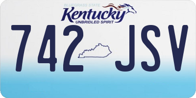 KY license plate 742JSV