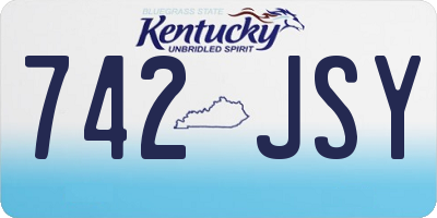 KY license plate 742JSY