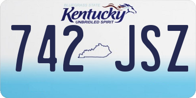 KY license plate 742JSZ