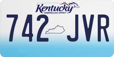 KY license plate 742JVR