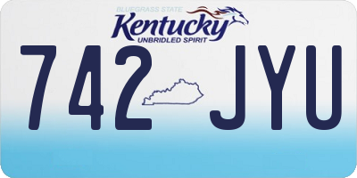 KY license plate 742JYU