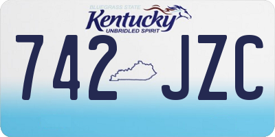 KY license plate 742JZC