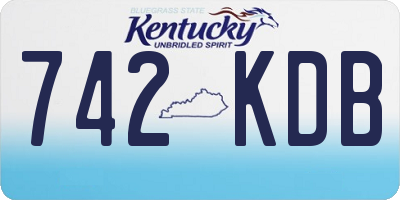 KY license plate 742KDB