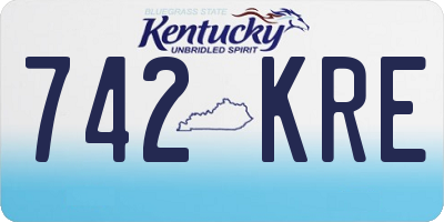KY license plate 742KRE