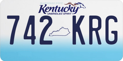 KY license plate 742KRG