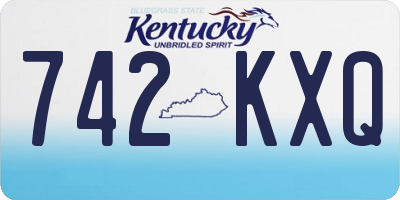 KY license plate 742KXQ