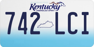 KY license plate 742LCI