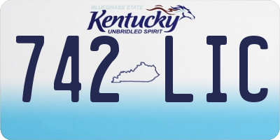 KY license plate 742LIC