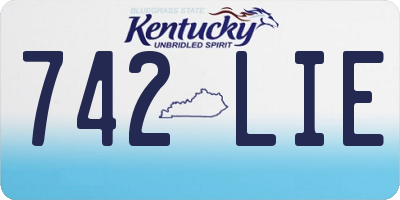 KY license plate 742LIE