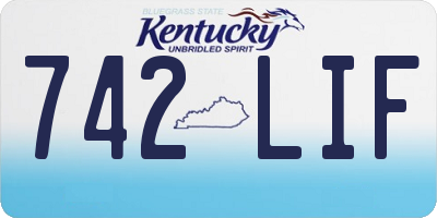 KY license plate 742LIF