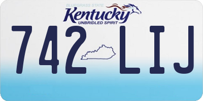 KY license plate 742LIJ