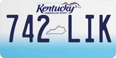 KY license plate 742LIK