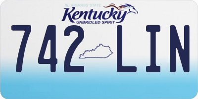 KY license plate 742LIN