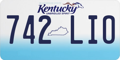 KY license plate 742LIO