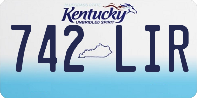 KY license plate 742LIR