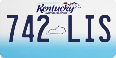 KY license plate 742LIS