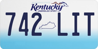 KY license plate 742LIT