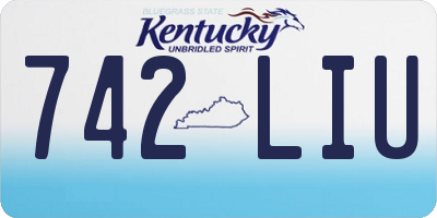KY license plate 742LIU
