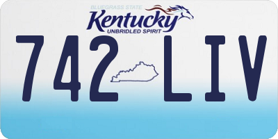 KY license plate 742LIV