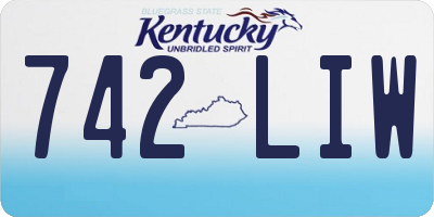 KY license plate 742LIW