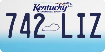 KY license plate 742LIZ