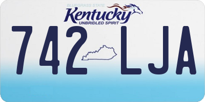 KY license plate 742LJA