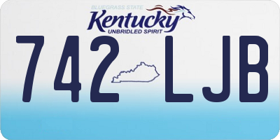 KY license plate 742LJB