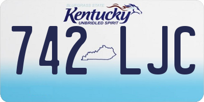 KY license plate 742LJC