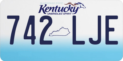 KY license plate 742LJE