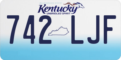 KY license plate 742LJF