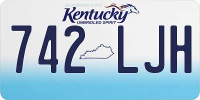 KY license plate 742LJH