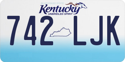 KY license plate 742LJK
