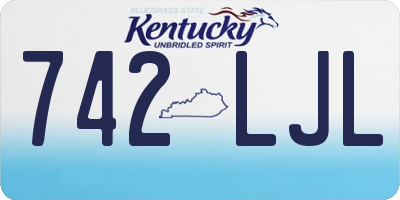 KY license plate 742LJL