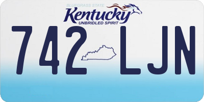 KY license plate 742LJN