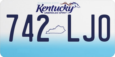 KY license plate 742LJO