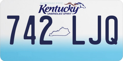 KY license plate 742LJQ