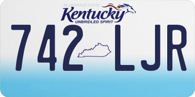 KY license plate 742LJR