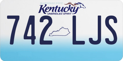 KY license plate 742LJS
