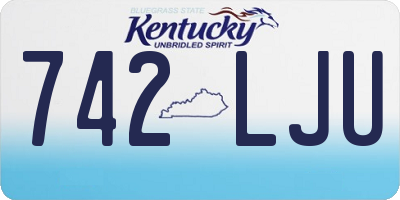 KY license plate 742LJU