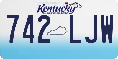 KY license plate 742LJW