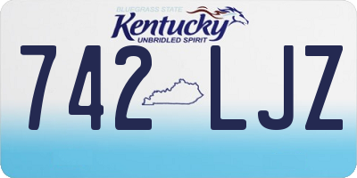 KY license plate 742LJZ