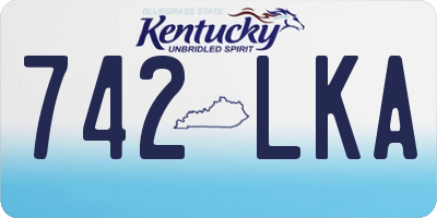 KY license plate 742LKA