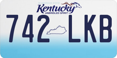 KY license plate 742LKB