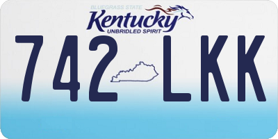 KY license plate 742LKK
